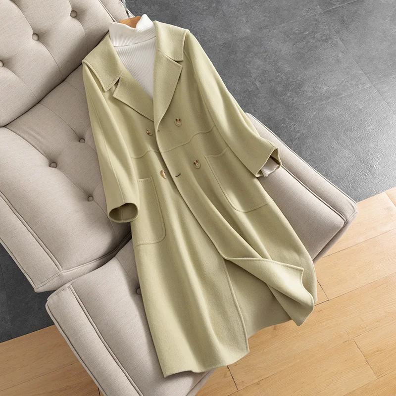 

New Double Faced Cashmere Coat for Women in Autumn and Winter 2021