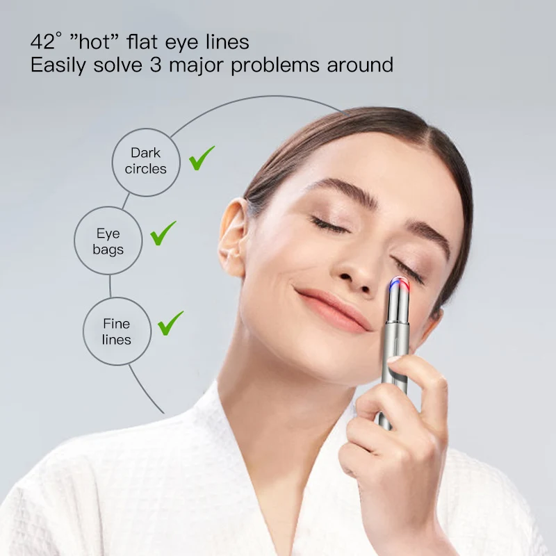 値段 ミニ電気振動アイマッサージャー目美容アンチエイジングしわダークサークル除去若返り美容ポータブルペン