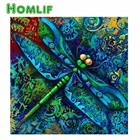 Полная квадратнаякруглая вышивка 5D Сделай Сам Вышивка алмазная живопись стрекоза вышивка крестиком Мозаика домашний декор подарки