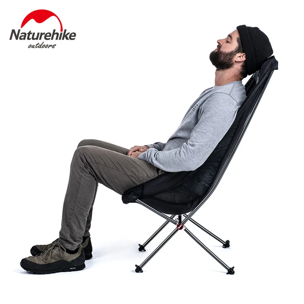 저렴한 네이처하이크 야외 휴대용 접는 의자 알루미늄 합금 접는 문 의자 캠핑 비치 의자 초경량 길어진