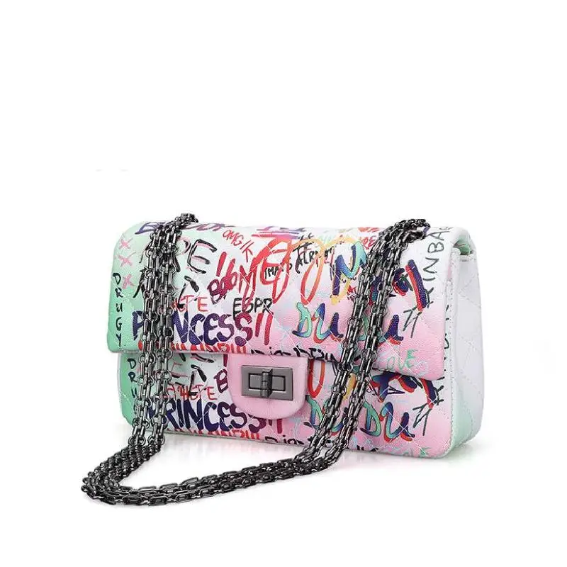 Черная сумка тоут с граффити для женщин 2020 большие роскошные сумки дизайнерская