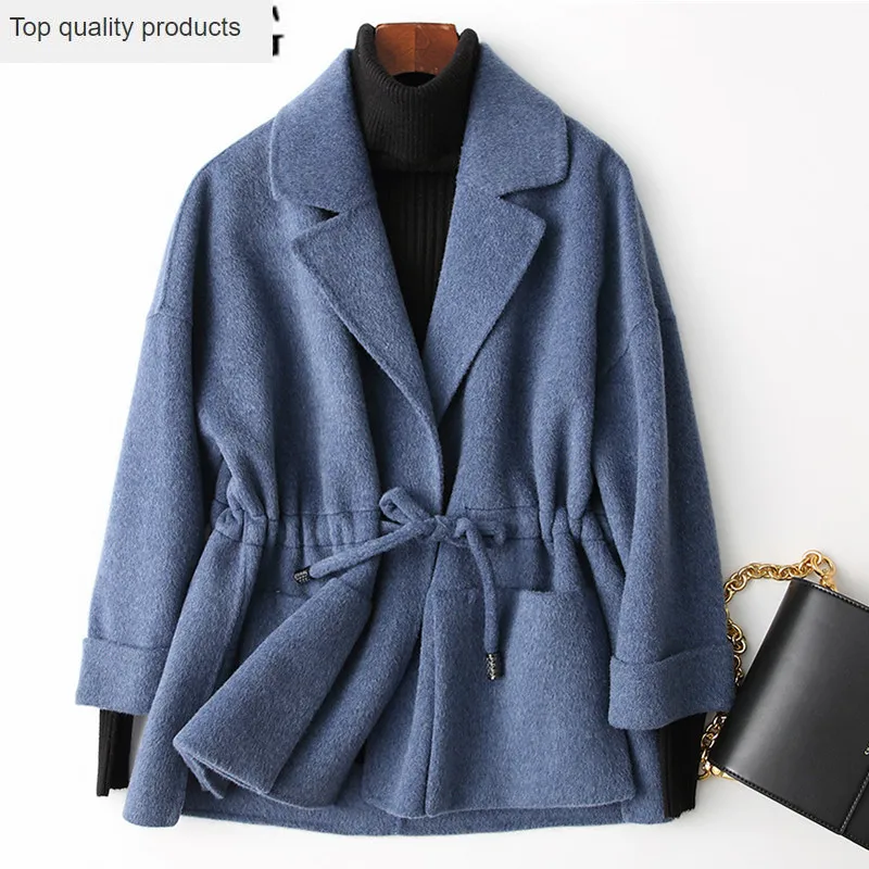 2020 весеннее повседневное шерстяное пальто женские короткие двухсторонние