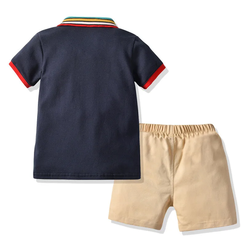 2 шт. Детский комплект из топа с коротким рукавом и шортов |
