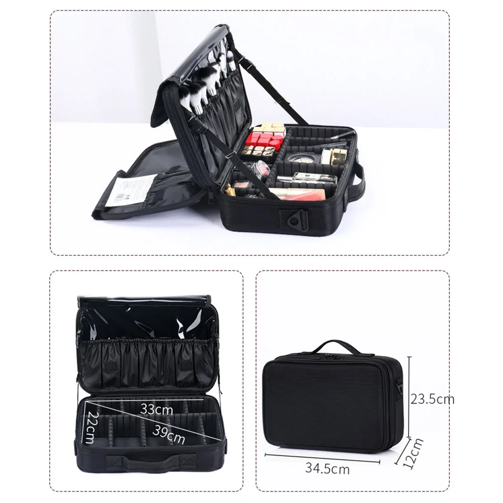

Multifunction Women Cosmetic Case Bag Oxford Cloth Travel Makeup Bag Organizer Make Up Partition Tool Large Suitcase box