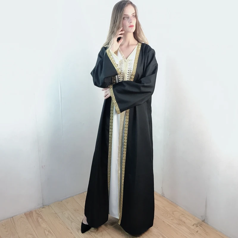 Abaya Dubai Turkey Islam Muslim Arabic Long Hijab Dress Kaftan Robe Musulmane Djellaba Femme Abayas For Women Caftan Marocain