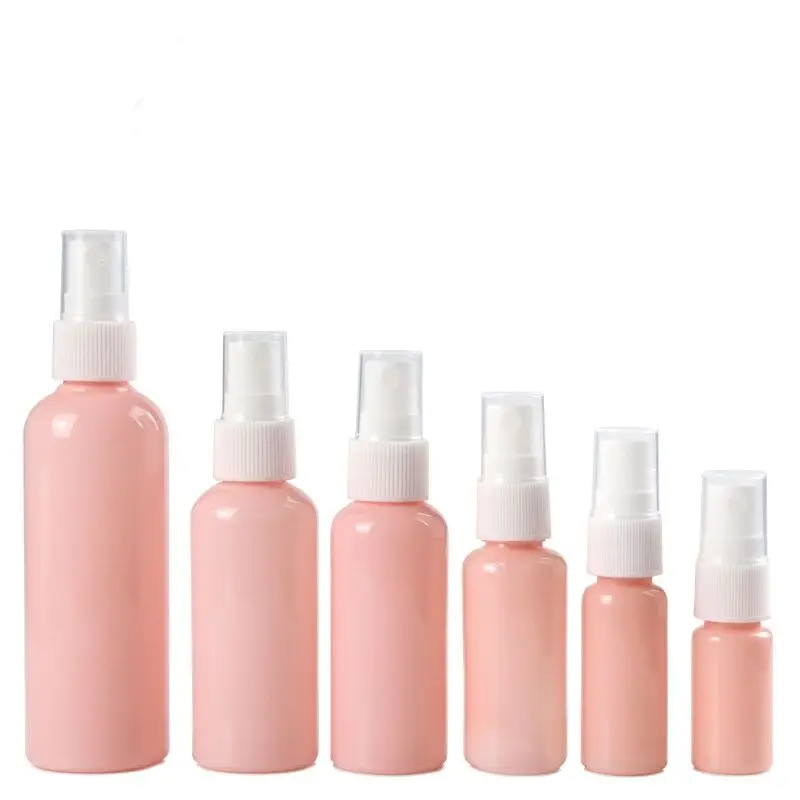 

50pcs Toner Spray Bottle Plastic Mist Pump Pink Makeup Refillable Hand Sanitizer Spray Bottles10ML 20ML 30ML 50ML 60ML 100ML