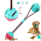 Игрушки для собак Силиконовые Чашки Всасывания буксир интерактивный мяч игрушка для домашних животных жевать укус для чистки зубов Зубная щётка Кормовые принадлежности