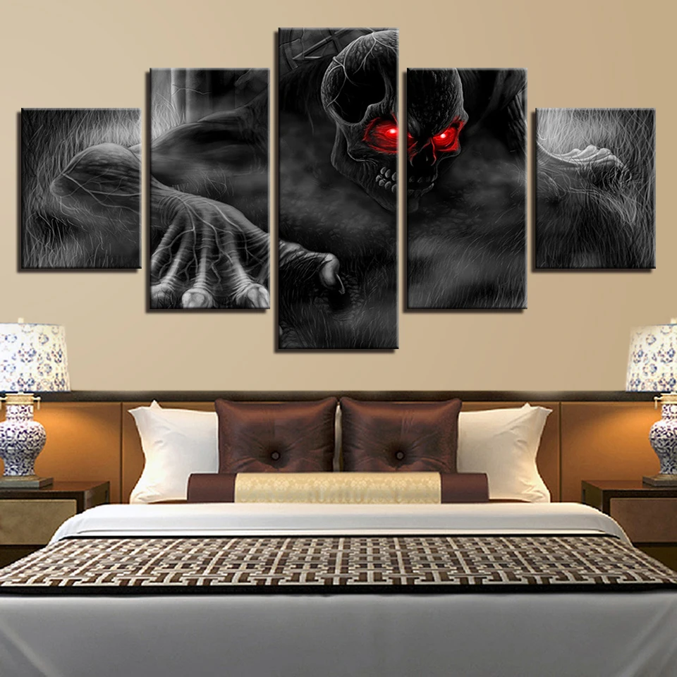 Настенный принт художественные картины 5 шт. Хэллоуин Джек Скеллингтон картина