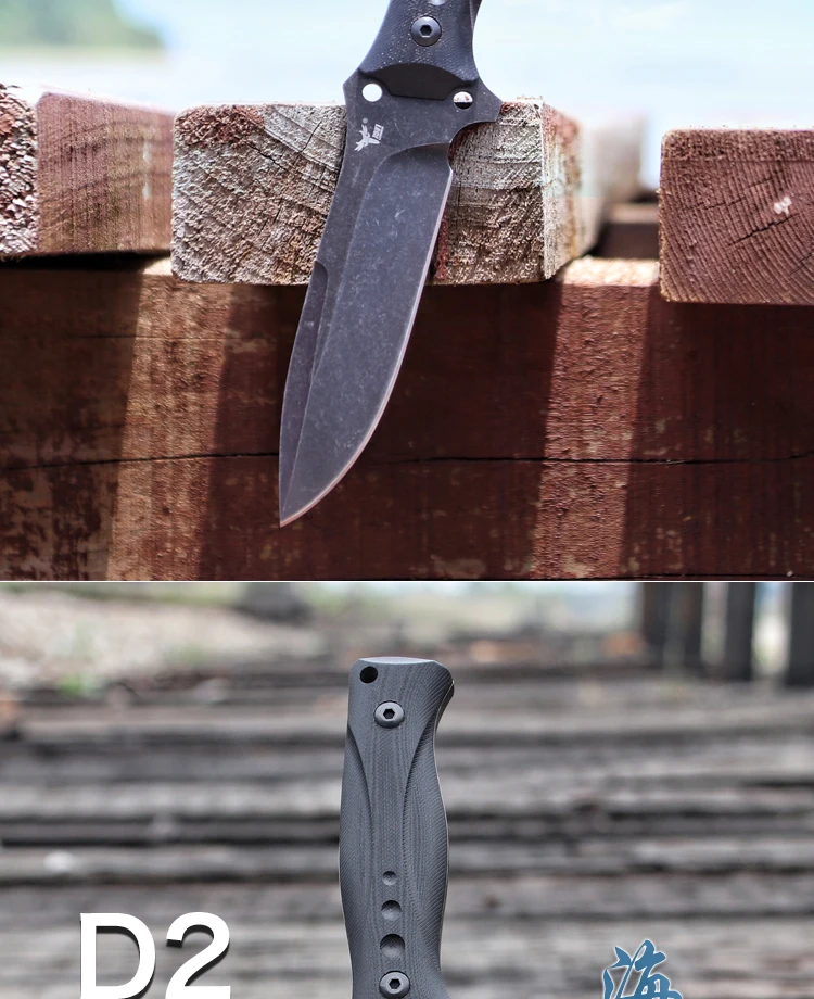 LENGREN открытый D2steel прямое лезвие G10Handle инструмент для выживания в природе тактические ножи для охоты североамериканский охотничий нож