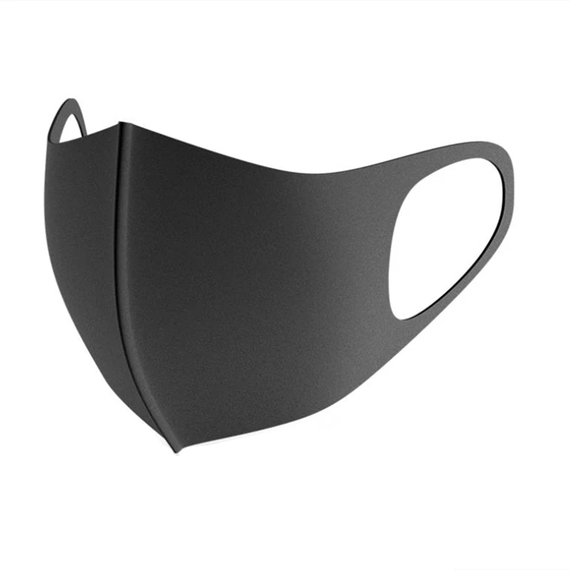 1 шт. Зимняя Маска для лица Пылезащитная черная маска рта женщин и мужчин ткань