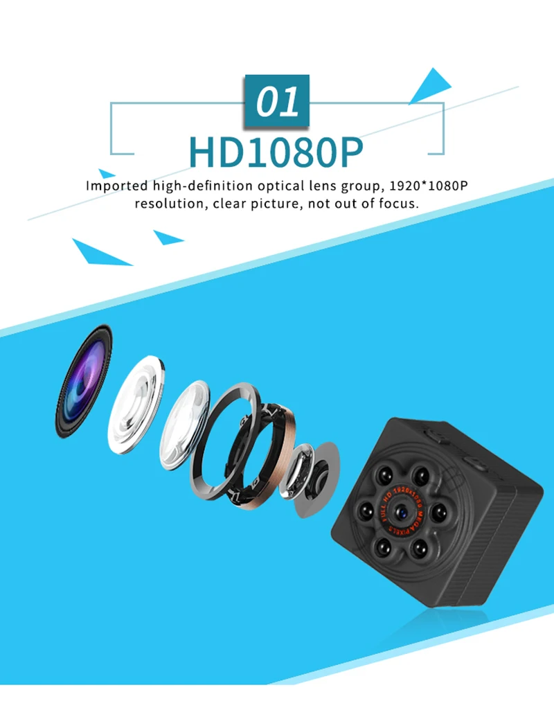 Мини-видеокамера 360 градусов HD 1080P мини-камера микро камера s DVR инфракрасное