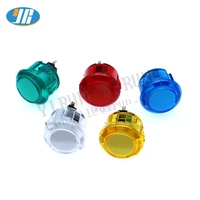 50pcs clear 30mm arcade transparent push button with microswitch copy sanwa obsc for pc ps game cabinet accessories diy