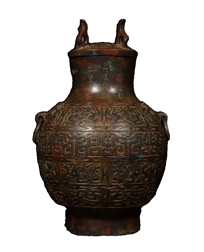 

Бронзовый горшок с надписями на драконе от LaoJunLu в стиле династии Западного Чжоу. Имитация античной бронзы коллекция шедевров