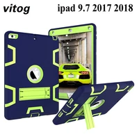 waterproof shockproof heavy duty case for ipad 2018 6th generation with kids safe silicon pc back cover for ipad 9 7 2017 case