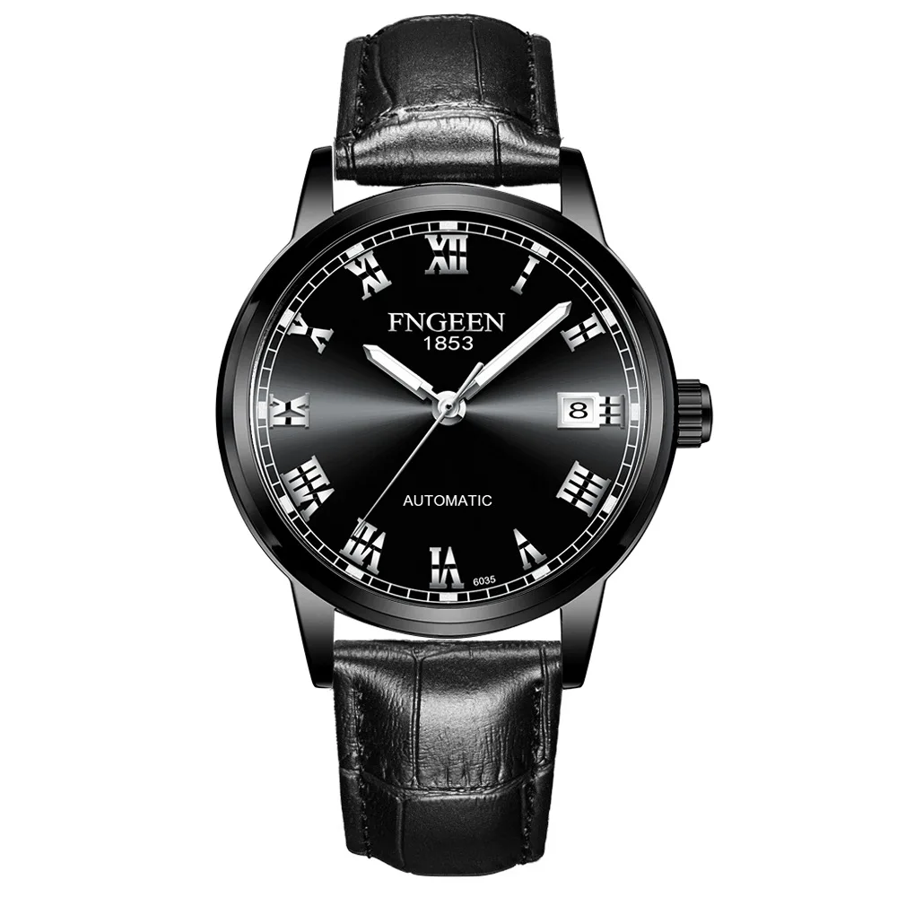 

2021 Super Automatic Mechanical Watch With Hollow Calendar Men's Watch Waterproof Business Men's Watch Fashion Waterproof