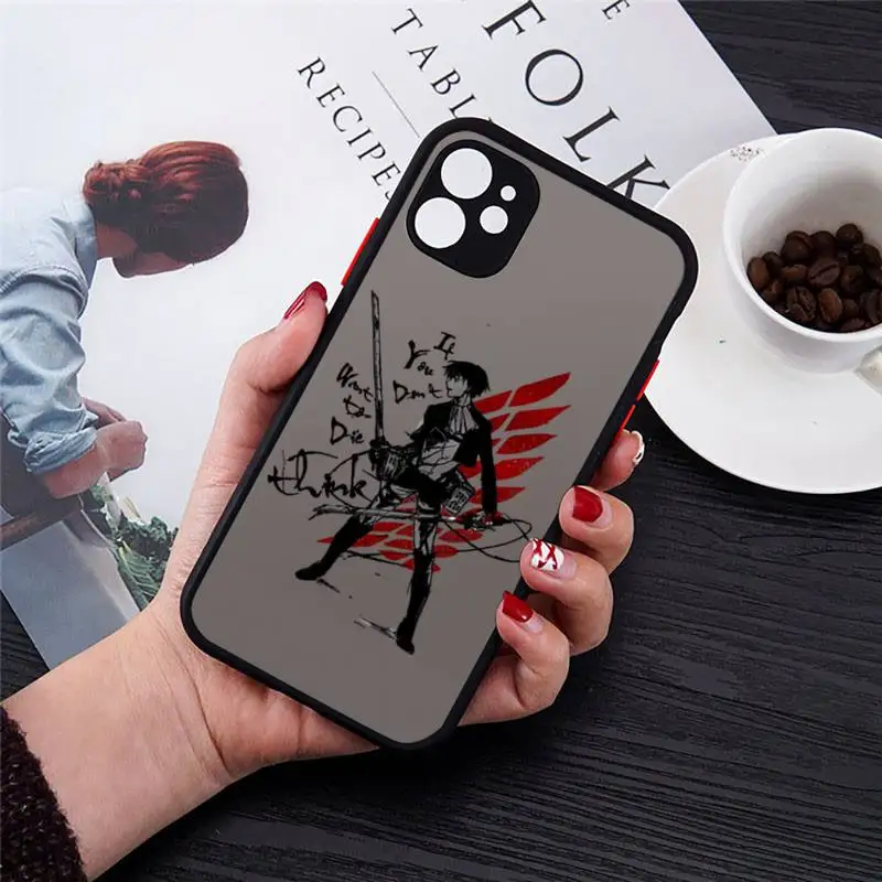 

Attack On Titan Anime Japanese Phone Cases matte transparent For iphone 7 8 11 12 plus mini x xs xr pro max cover