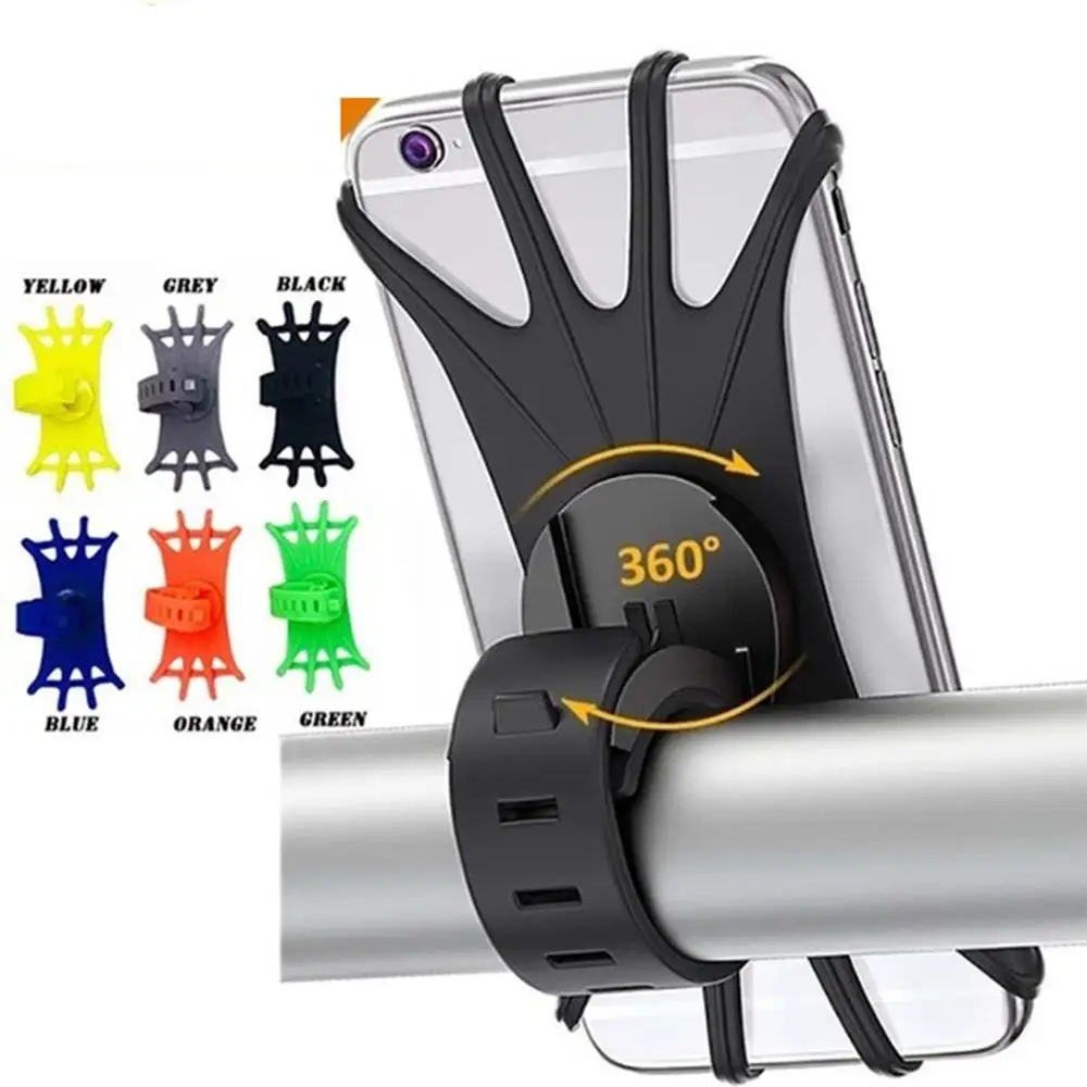 

Universal Phone Holder Silicone Bicycle Mobile Phone Riding Bracket 360 Degree Rotatable Mobile Phone Riding Bracket