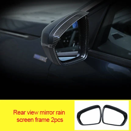 

For Peugeot 5008 carbon fiber Rear view mirror rain screen frame 2pcs