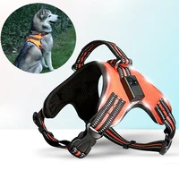 medium and large dog led harness for pet dog tail nylon led flashing dog harness collar pet safety leash dog accessories