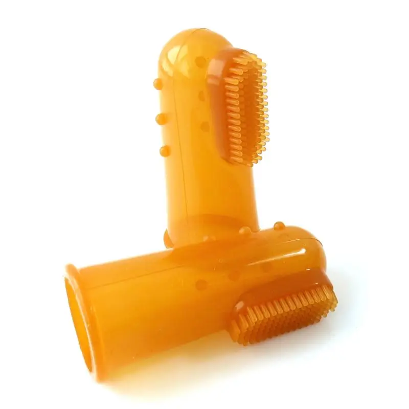 Силиконовая зубная щетка на палец для домашних животных ухода и чистки 1 шт. |