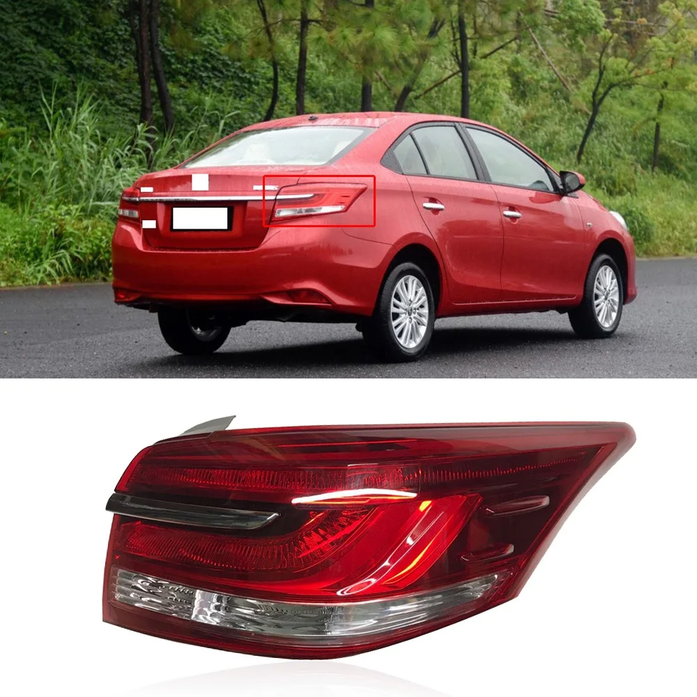 CAPQX 1 шт. для Toyota Vios 2017 2018 сзади светильник хвост тормозной фонарь головной