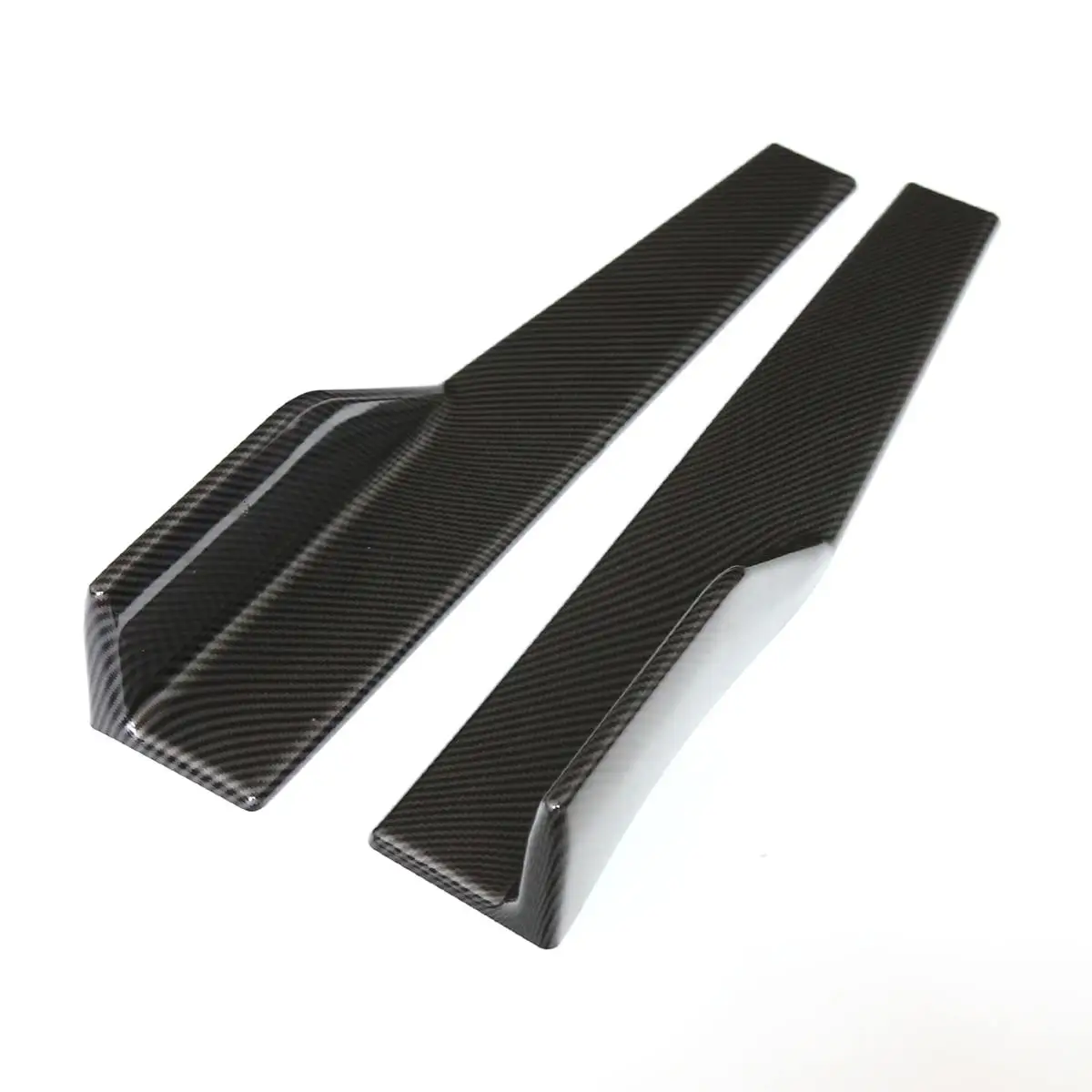 Пара 45 см черная/карбоновая внешняя универсальная боковая юбка для кузова