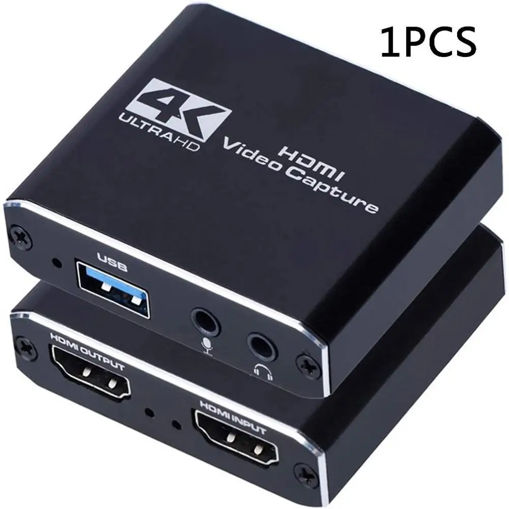 

4K 1080P HDMI-совместимая карта видеозахвата USB 2.0 устройство записи для прямой трансляции видео запись