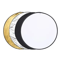 leshp 110cm 5 in 1 collapsible multi disc light reflector translucent silver golden white and black for studio photography
