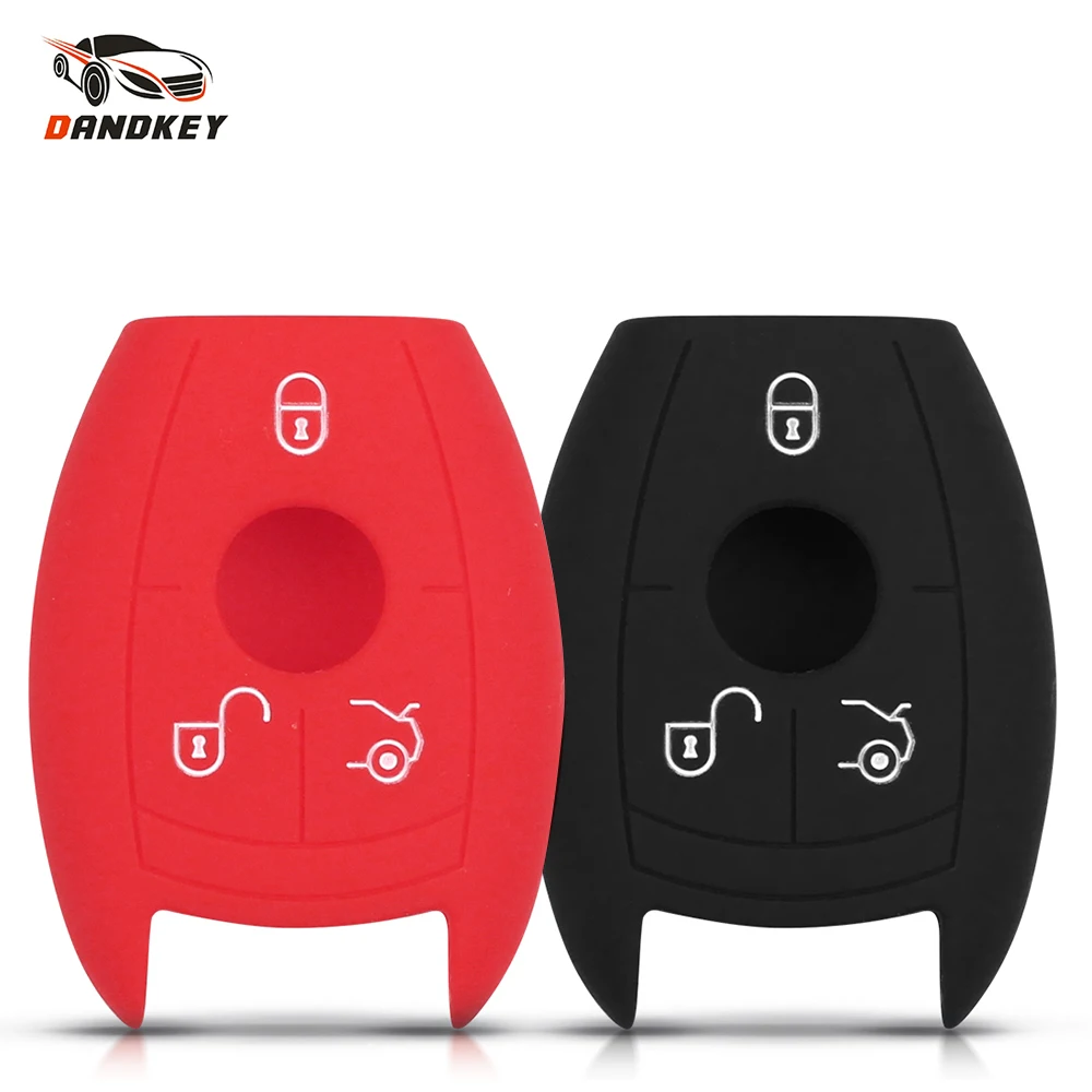 

Dandkey Silicone Car Key Case For Mercedes Benz C 350 EL GL GLE GLK 260 SLC V CLA 200 SLK GLC 63 GLS 500 ML 400 SL R 320 GLA AMG