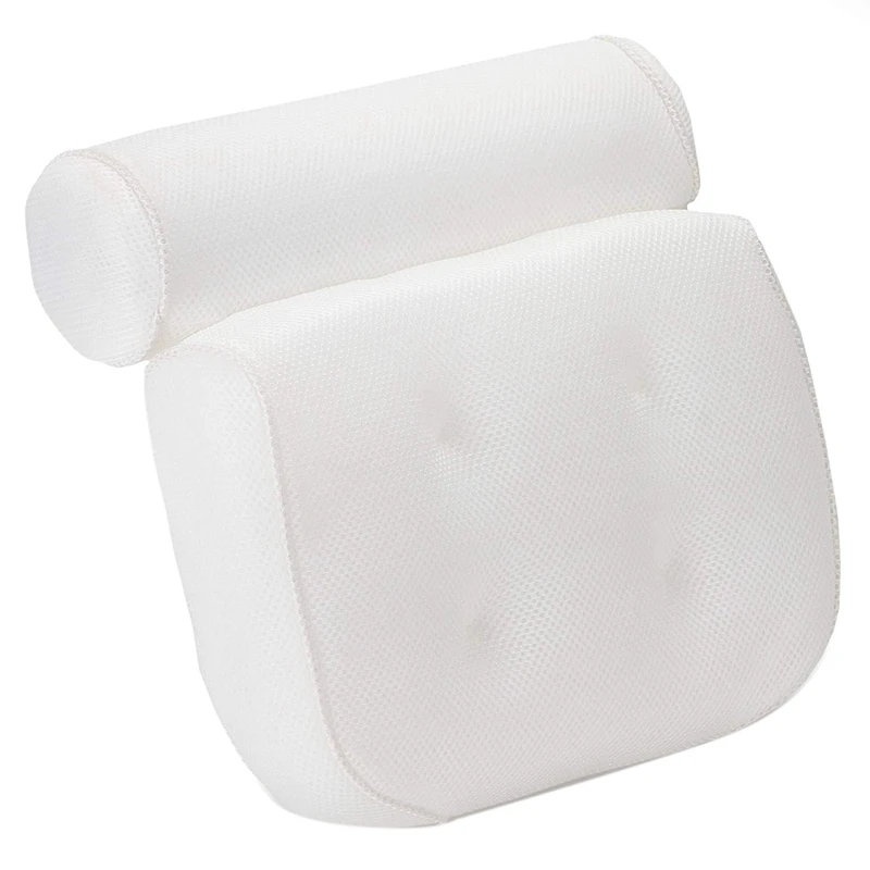 

Подушка для ванной с 6 нескользящими присосками, очень толстая и Мягкая воздушная сетчатая спа-подушка, подходит для всех ванн