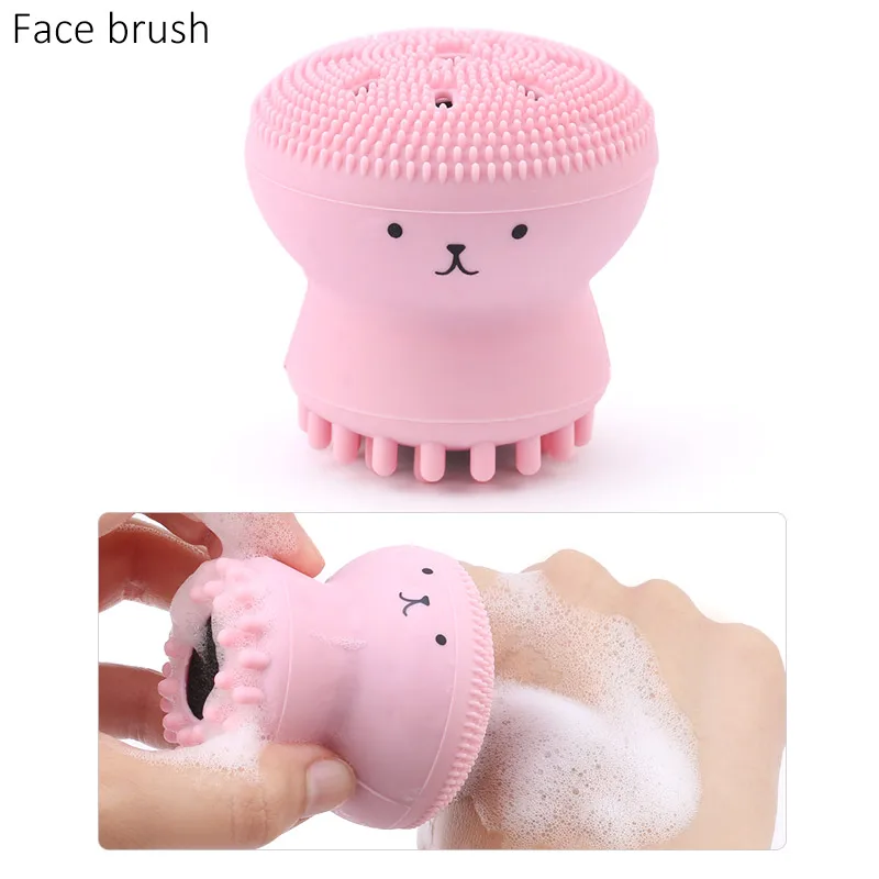 Beauty Skin Care Set Wash Face Silicone Small Octopus Facial Cleansing Brushes Exfoliating Blackhead Mask Remover Tool | Красота и