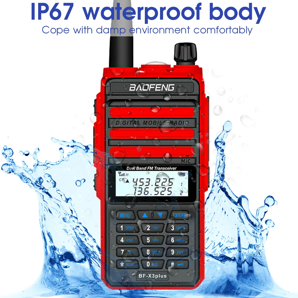 18w walkie talkies long distance radios high power triple frequency dual transmitter dual display portable ham radio free global shipping