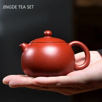 classic yixing purple clay teapots raw ore dahongpao xishi tea pot home filter tea set chinese tea ceremony supplies 210ml
