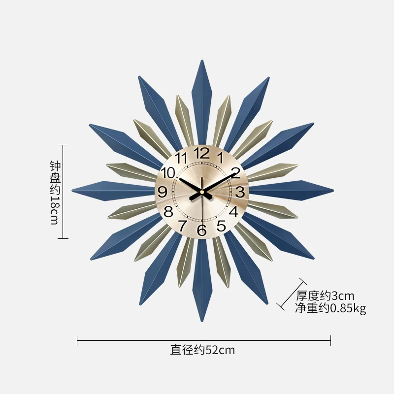 

Electronic Modern Design Wall Clock Living Room Silent Silent Movement Large Iron Wall Clock Kitchen Relogio Parede Wall Watch