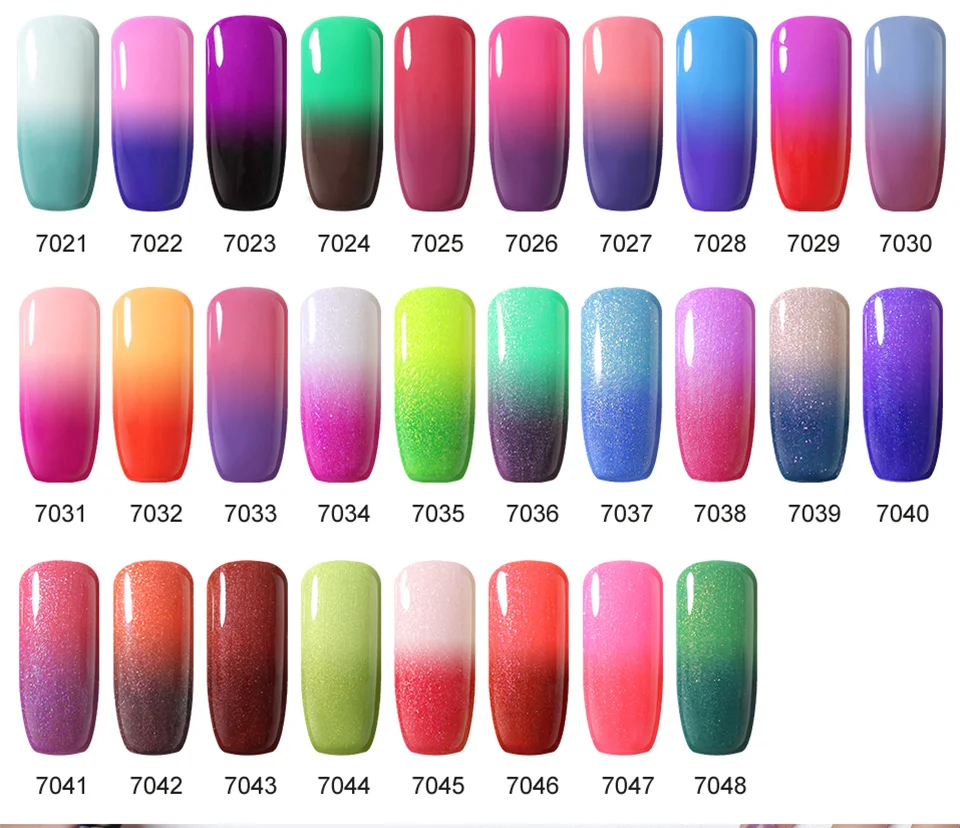 Гель лак для ногтей Arte Clavo с изменением цвета при температуре|gel nail polish colors|gel polishuv