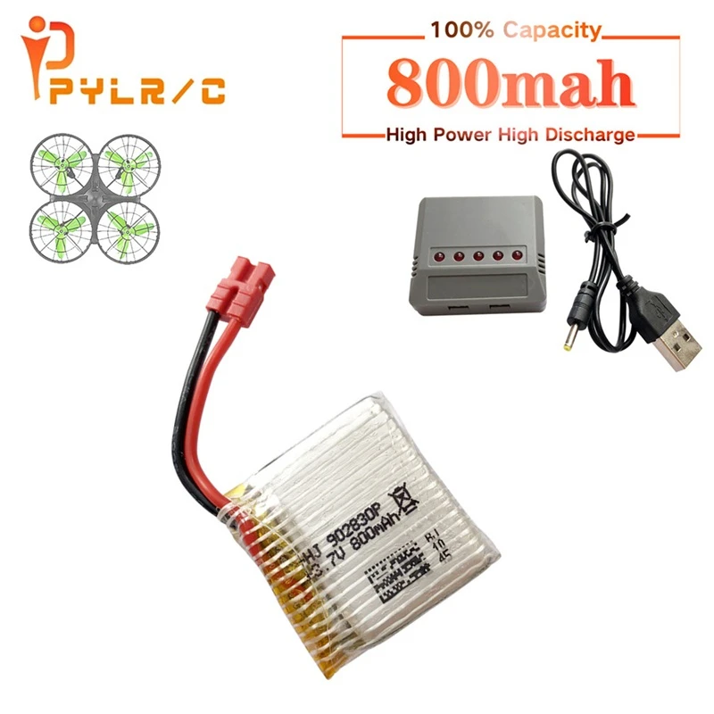 1 шт. 3 7 в 800 мАч аккумулятор с зарядным устройством для Syma X21 / X21w x26 запасные части