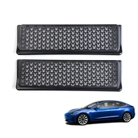 2pcs cover trim fit for tesla model y 2020 2021 black seat lower air outlet vent cover trim decorate your car high quality abs