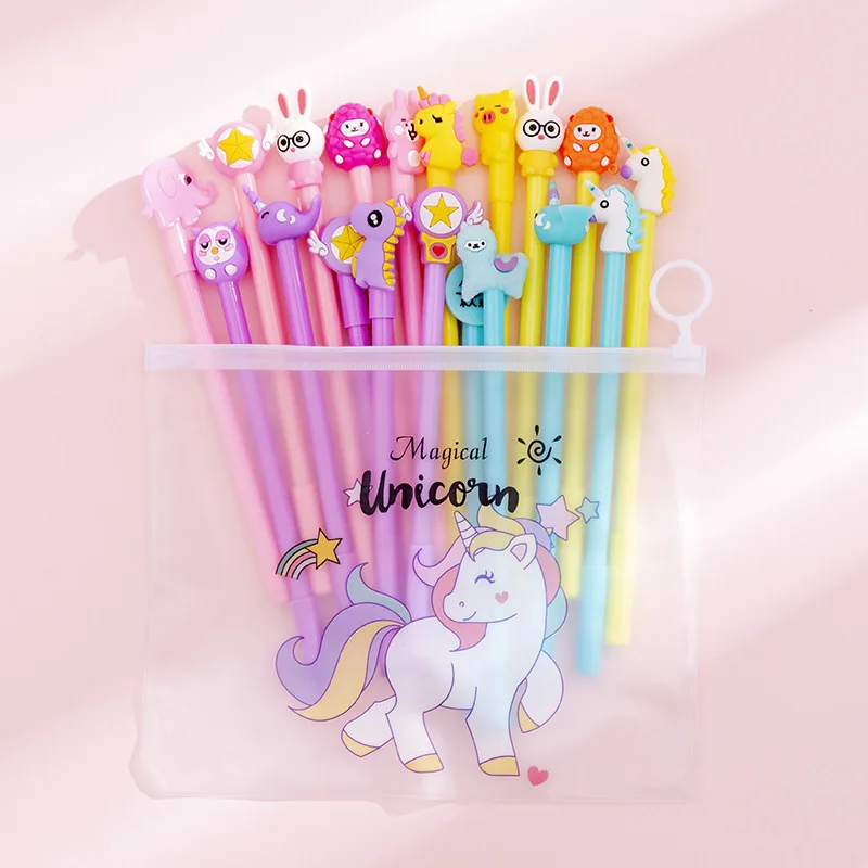 Чехол для карандаша с радужным единорогом набор ручек 20 шт. в случайном порядке