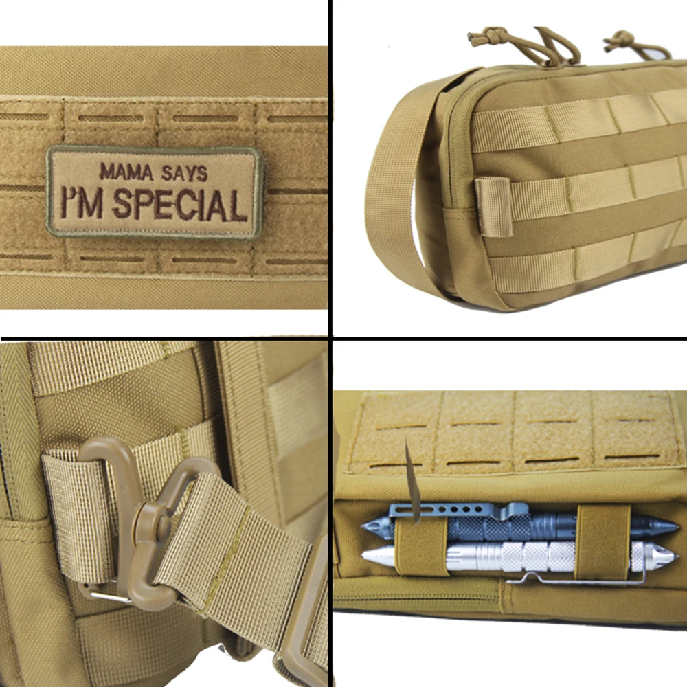 

Tactical Molle Waist Bag Hiking Travel Camping Outdoor Sports Accessories Storage Pouch Sling Bag Army Military Shoulder Packets