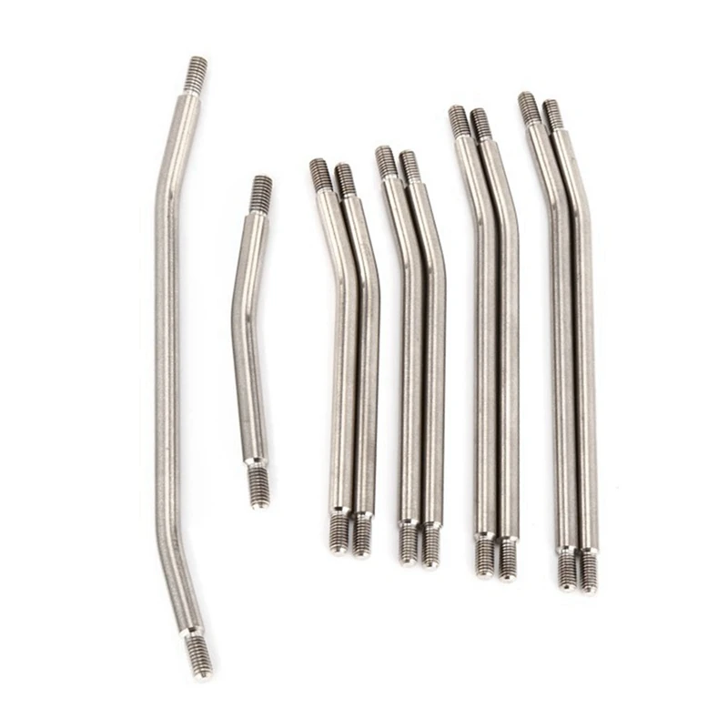 

10Pcs Metal Link 5mm Rod Ends Linkage Set with Metal Servo Relocation Front Bumper Mount Beam
