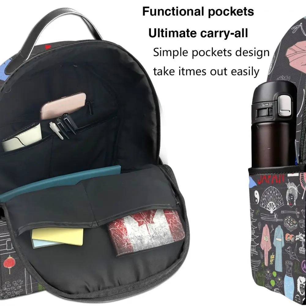 

Fashion Girl College School Bag Casual New Women Backpack Japan Doodles Sketch Book Packbag for Teenage Travel Shoulder Bag