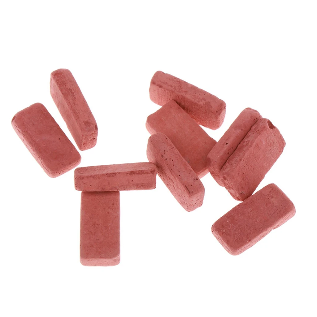 

10x Resin Bricks Micro Landscape Decoration DIY Landscaping Red