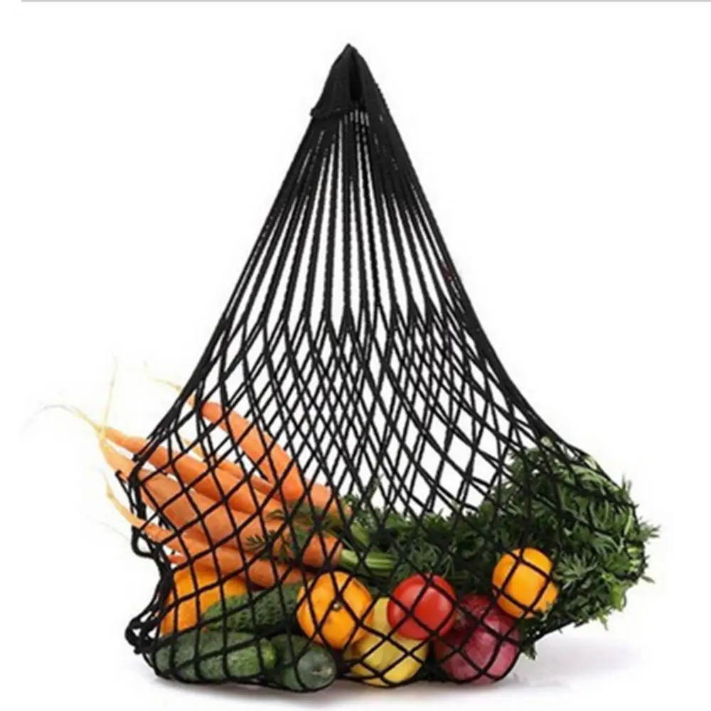 

New Reusable Large Mesh Bag String Shopping Fruits Vegetables Storage Net Woven Cloth Bag Durable Handbag
