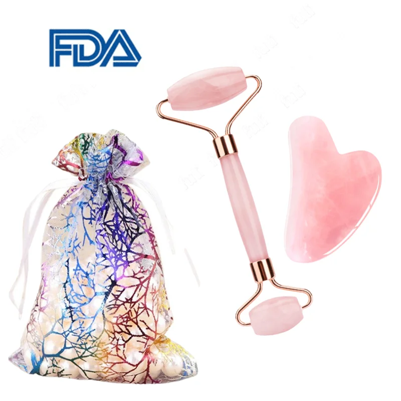 

100% Natural Jade Gua sha Stone Board Massage Rose Quartz Guasha Plate Jade Face Massager Scrapers Tools For Face Neck Back Body