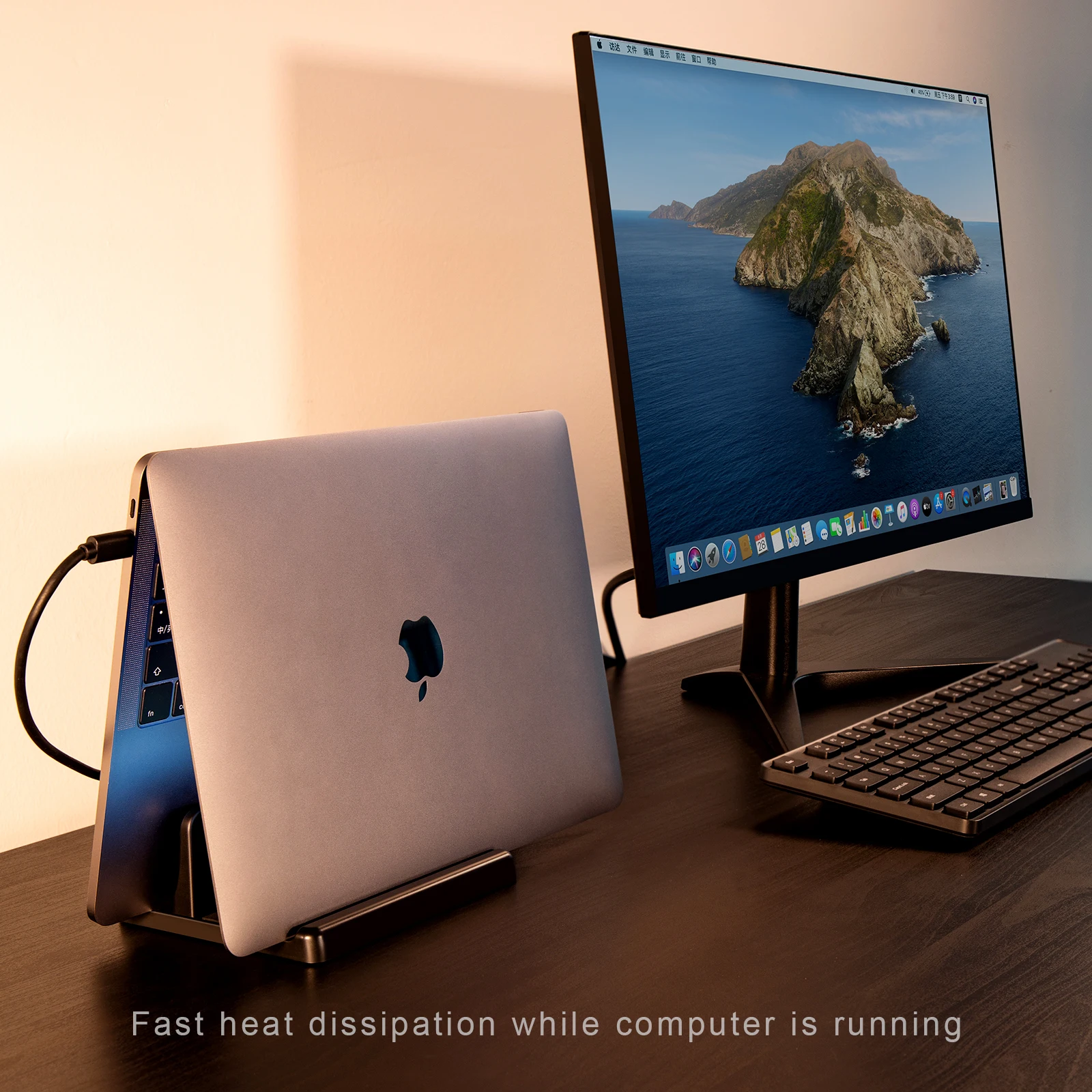 Вертикальная подставка для ноутбука Пластиковая регулируемая настольная док