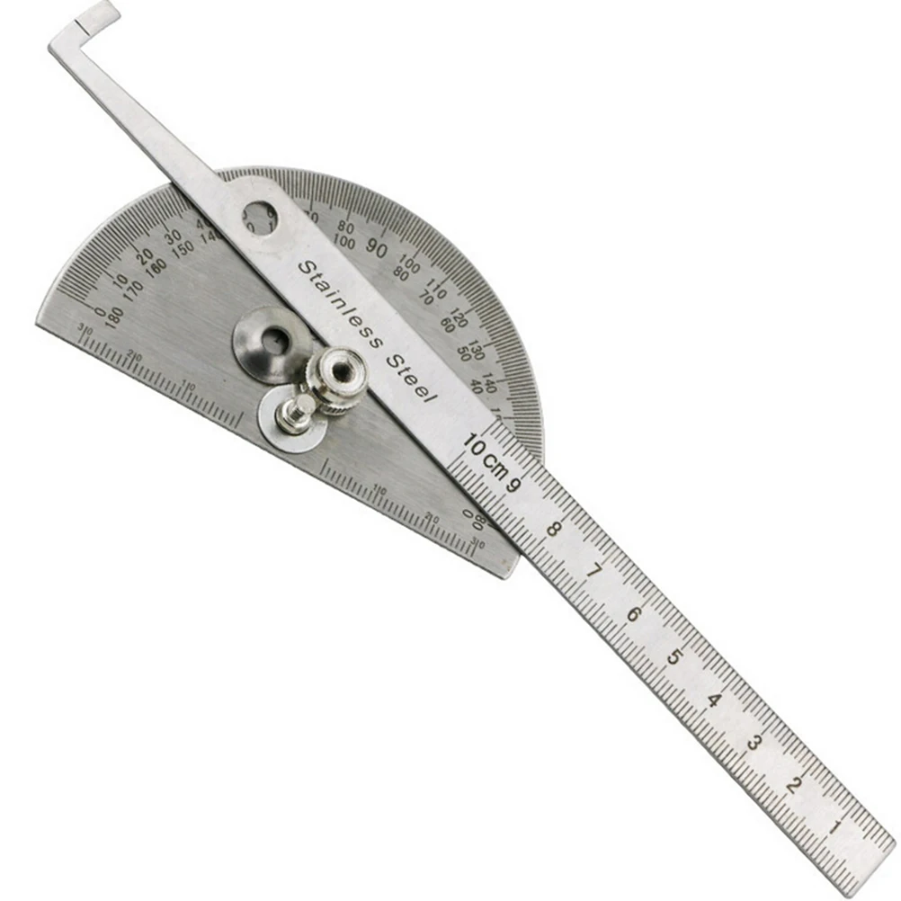 

10cm Stainless Protractor Round Head Angle Finder Craftsman Rule Ruler Machinist Tool Professional 0-180 degrees Protractor