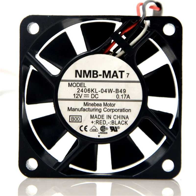 Новый оригинальный NMB 2406KL-04W-B40/B49 12 В 0.17A двойной шарик 6 см 6015 Вентилятор охлаждения шасси