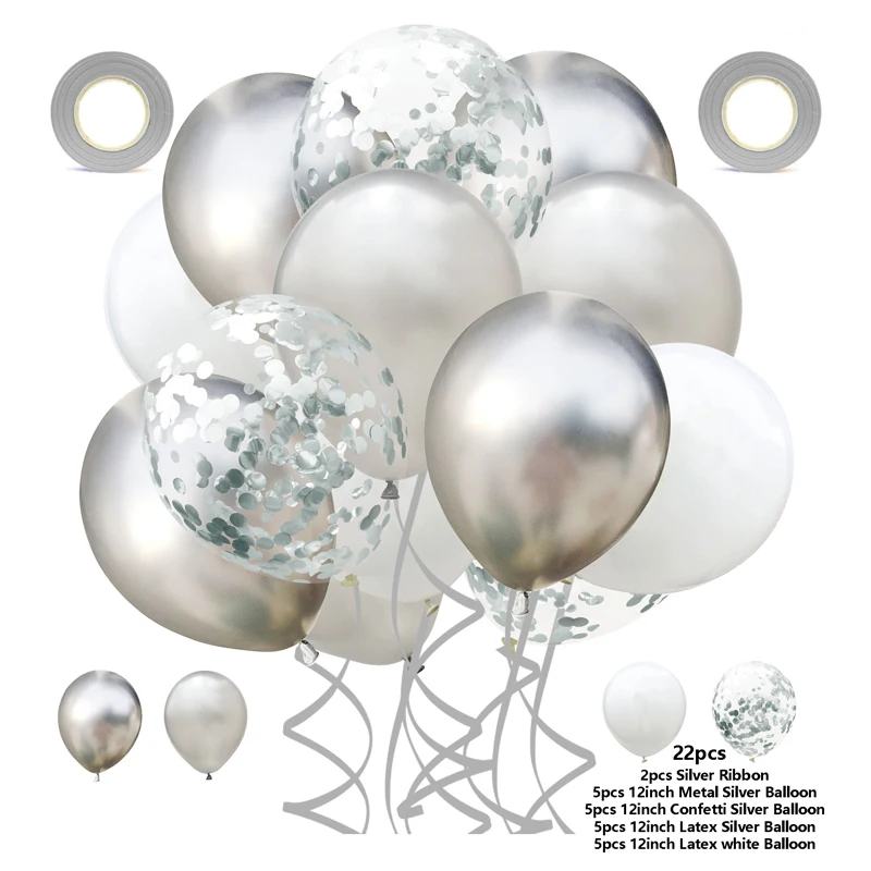 Металлические хромированные воздушные шары украшение для дня рождения свадьбы