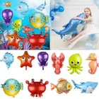 Воздушный шар из фольги в виде морских животных, морских звезд, крабов, осьминогов, гиппокампа, украшение для океанского мира, Детские игрушечные воздушные шары, 1 шт.