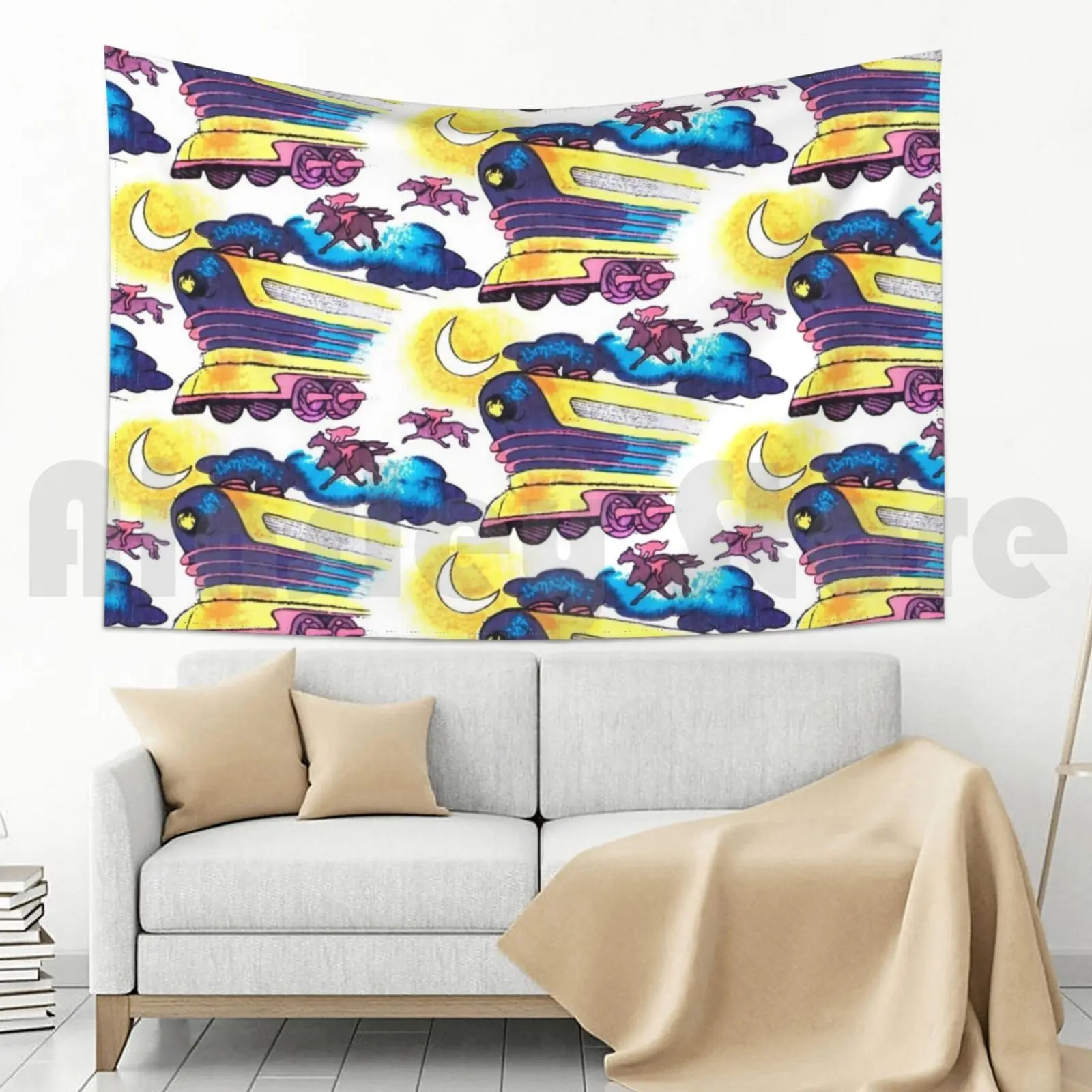 Рубашка с рисунком Доктор Браун гобелен гостиная спальня Назад в будущее поезд